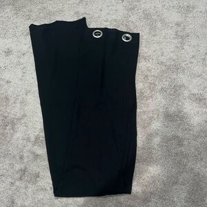 Black linen semi sheer curtains. 6 panels with nickel grommet, 52”x84”.